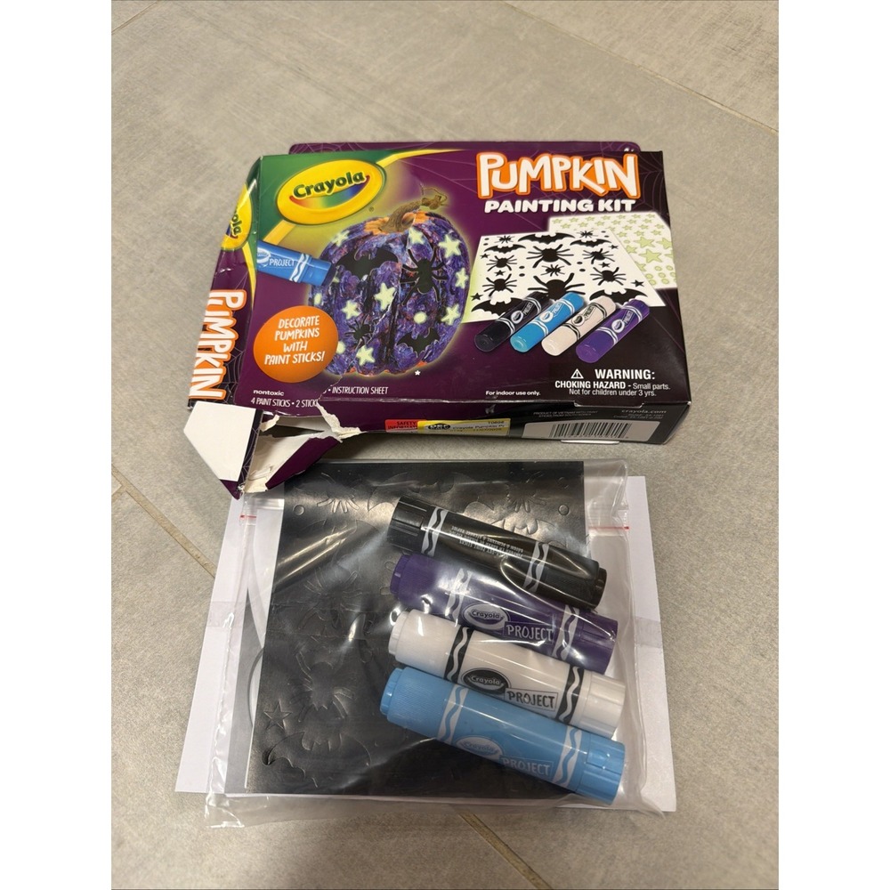 Crayola   Pumpkin Painting Kit Halloween Decorate Pumpkins With Paint Sticks